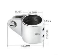 2PC Boat Umbrella Sliding Sleeve Support Frame in 316 Stainless Steel for Marine Use (25MM)