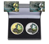 2pc/Box War and Peace Commemorative Coins Ruins and Regeneration Metal Medals Challenge Coins Collection
