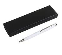 2pc- Business Metal Dual-Purpose Pen Touch Rotary Ballpoint Pen-Heaven and Earth Cover White Box-Bullet Type 1.0