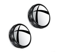 2PC Car Blind Spot Auxiliary Mirrors with HD Glass for Enhanced Visibility and Safety (1 Pair Black)