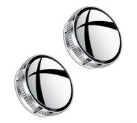 2PC Car Blind Spot Mirrors Featuring High Definition Lens and For 360 Degree Adjustable Design (1 Pair Silver)