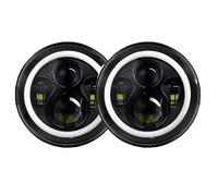 2pc Car Daytime Running Lights Auto Parts High Beam Low Beam Lights For Jeep For Wrangler 2007 2008-2017 High Brightness(Black 2pcs)