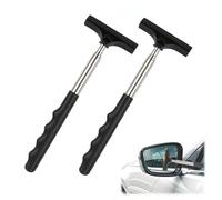 2pc Car Mirror Wiper, Small Squeegee for Car Windows & Wing Mirrors, Retractable Rearview Mirror Wiper, Portable Telescopic Cleaning Tool Remove Rainwater and Water Mist (Black)