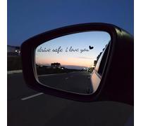 2pc Car Rearview Mirror Decal, Vinyl Car Rear View Mirror Decal Heart MirrorQuote Stickers PositiveCar Sticker AffirmationCar Sticker for Female Male Gift