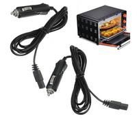 2Pc Car Refrigerator Power Cord, 2m Car Refrigerator Cable, 12v/24v Replacement for Cooler, Cool Box, 2 Pin Lead Cord, Plug DC Power Cord for Fridge, Cars