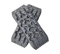 2pc Car Rescue Traction Board Emergency Mini Track Pad Tire Anti Slip Get Out Of Difficulty Snow Offroad(2PC Black)