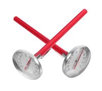 2Pc Car Thermometer Mechanical Thermometer Clock for Car Interior Decoration Easy Installation for Vehicle Home Use Accurate Measurement Red