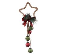 2pc Christmas Supplies Wrought Iron Christmas Retro Bell Door Hanging Creative Rusty Old Bell String (Color : A Size : 3.5 * 13 * 32cm)