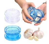 2Pc Clear Manual Garlic Twister & Ginger Mincer Tool,Manual G arlic Twister & Mincer,Compact & Easy Clean Garlics Crusher Chopper for Kitchen,Multi-Functional Garlics Twisters Mincers for Ginger,Herb