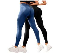 2PC Compression 3D Anti Cellulite Leggings Women Push Up Opaque High Waist Slimming Scrunch Yoga Running Fitness Legging Seamless Tummy Control Stretchy Yoga Pants Leggings Anti Cellulite Workout Gym