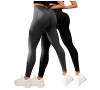 2PC Compression 3D Anti Cellulite Leggings Women Push Up Opaque High Waist Slimming Scrunch Yoga Running Fitness Legging Seamless Tummy Control Stretchy Yoga Pants Leggings Anti Cellulite Workout Gym