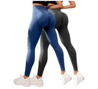 2PC Compression 3D Anti Cellulite Leggings Women Push Up Opaque High Waist Slimming Scrunch Yoga Running Fitness Legging Seamless Tummy Control Stretchy Yoga Pants Leggings Anti Cellulite Workout Gym