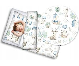 2pc Cotton Baby Bedding Cot Toddler Duvet Cover and Pillowcase Set to Fit Cot Bed 120x90cm Wolf in the Forest