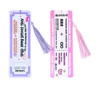 2PC Cute Bookmarks for Women with Tassel | Funny Fun Nice Decorative Cool Book Mark Set Best for Reading Essentials Anti Social Book Club Booklish Airlines Gifts for Book Lovers Teacher Students