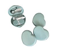 2pc Cute Candy Colored Contact Lens Case Mirror Companion Box Travel Easy Carry Storage(Blue)