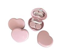2pc Cute Candy Colored Contact Lens Case Mirror Companion Box Travel Easy Carry Storage(Pink)