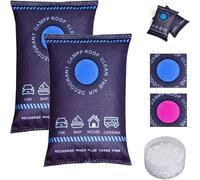 2PC Dehumidification Bag Desiccant,2026 New Reusable Moisture Absorber Pack,Silicone Desiccant Bags for Wardrobe,Closet, Basement, Camper Storage,Car Moisture Absorber for Windows Interior (2PC)