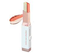 2pc Double Color Eyeshadow Stick, 2 in 1 Gradient Shimmer Eye Shadow Stick, Long Lasting & Waterproof Two Colour Eyeshadow Sticks, Easy to Color, Eye Makeup for Beginners (05#)
