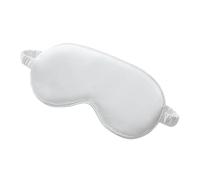 2PC-Double-Sided Artificial Silk Eye Mask Shield Breathable Bag Elastic Lunch Break Sleep Shading(White)