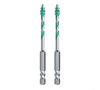 2PC Drill Bits With Carbide Serrated Eccentric Design For Glass Wood Metal Tiles Suitable For Dry Or Wet Drilling Conditions(6mm)