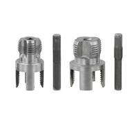 2pc Dual Function Pipe Threader Internal External Alloy Steel | This two piece dual threading tool creates internal and external threads on plastic pipes leak resistant joins.