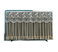 2pc Durable 32 Inch 42 TV Dust Cover Embroidered Lace Thin LCD Protective Wall Mounted Screen Monitor Cloth(Color2)