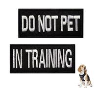 2pc Embroidered Pet Identification Patches - Self-Adhesive Training Labels for Service Animals & Canine Apparel, Durable Backing for Harnesses, Backpacks & Clothing - Dog Owner Approved