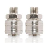 2PC Euro Air Line Fitting Quick Release for Compressor Hose 1/4" BSP Male Thread