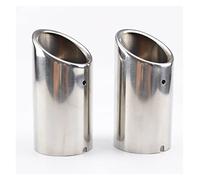 2pc Exhaust Tips For VW For Polo 6R For Bora For Golf 5 6 7 Mk7 For Scirocco 1.4T For Tiguan 1 Tailpipe Finisher End Trim Tail Pipe Cover Car Exhaust Muffler Pipe