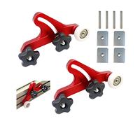 2Pc Feather Loc Boards, Aluminum Alloy Multi-Purpose Feather Loc Boards Woodworking Saw Table Pressing Feeder Guider Carpentry Safety Pushing Tools