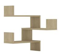 2PC Floating Corner Shelves Wooden Storage Display Shelf Units Wall Mount Shelf