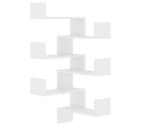2PC Floating Corner Shelves Wooden Storage Display Shelf Units Wall Mount Shelf