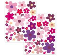 2PC Flower Design Stickers Kit,PCS Vinyl Waterproof Stickers, Decoration on The Surface of an Object, for Bicycles, Scooters, and Surface Decorations Windows, Diaries, Laptops, Suitcases (Color B)