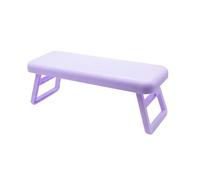 2pc Foldable Nail Art For Nails With Mat Set Manicure Table Hand Cushion Pillow Holder Armrests Stand For Home And Nail(Purple)