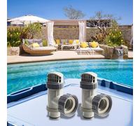 2Pc For Intex Plunger Valve, Plunger Valve With Complete Replacement Kit, Swimming Pool Filter Adapter Plunger Valve, with hose o-rings, step washers, Easy Open/Close Design, For Above Ground Pool