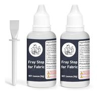 2pc Fray Check for Fabric, Prevents Fabric from Wearing and Unraveling Includes Precision Applicator Brush, Premium Clear & Anti-Fray Glue for DIY Sewing Crafts, Gift for Handicraft Enthusiasts