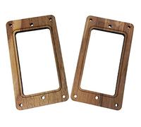 2pc. Full Size Humbucker Pickup Cover Rings Style 1 - Choose from 4 Wood Types! (Walnut)