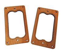 2pc. Full Size Humbucker Pickup Cover Rings Style 2 - Choose from 4 Wood Types! (Genuine Mahogany)