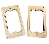 2pc. Full Size Humbucker Pickup Cover Rings Style 2 - Choose from 4 Wood Types! (Maple)