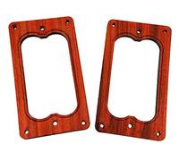 2pc. Full Size Humbucker Pickup Cover Rings Style 2 - Choose from 4 Wood Types! (Padauk)