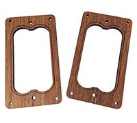 2pc. Full Size Humbucker Pickup Cover Rings Style 2 - Choose from 4 Wood Types! (Walnut)