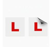 2pc Fully Magnetic L Plates Car Learner Driver Sign Strong Hold Reusable Weatherproof Driving Safety Plates Set for Learner Drivers, Road Safety & Driving Lessons