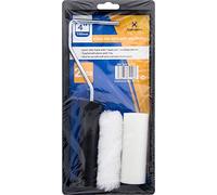 2Pc Gloss and Emulsion Roller Set - with Tray & Sleeves, Painting & Decorating | 4" Painters Hand Tool, Home DIY, Set of 2 | Multi Purpose Household Ceiling, Wall Paints