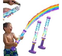 2Pc Glowing Rainbow LED Water Squirter | LED Firework Water Guns | Summer Pull-Out Light Up Rainbow Waters Squirter | Funny High Pressure Fireworks Waters Spray Toy for Kids & Adults