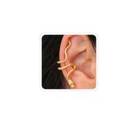 2PC Gold Snake Earrings for Women Fashion Snake Clip Earring Medusa Costume Emo Garage Earrings Halloween Accessorie Gothic Goth Jewelry, Zinc, No Gemstone