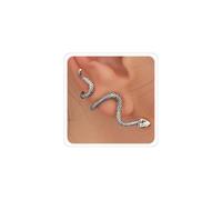 2PC Gold Snake Earrings for Women Funny Snake Clip Earring Emo Garage Earrings Medusa Costume Halloween Accessorie Gothic Goth Jewelry, Zinc, No Gemstone