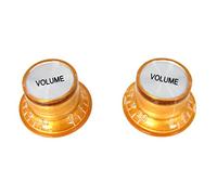 2pc. Gold Top-hat Style Acrylic Volume Knobs
