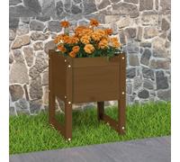 (Brown, 40 x 40 x 52.5 cm/1) vidaXL 1/2x Solid Wood Pine Planter Raised Bed Flower Box Multi Colours/Sizes