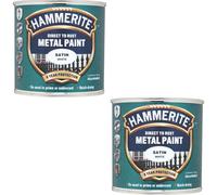 Hammerite SAFW250 Direct to Rust Satin Finish Metal Paint White 250ml