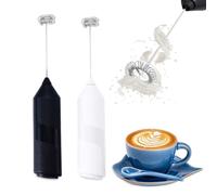 2pc Handheld Electric Milk Frother, Handheld Foam Maker, Portable Battery-Operated Coffee Frother for Lattes, Matcha, Protein Shakes - Ergonomic, Compact, Easy to Clean (Battery Not Included)